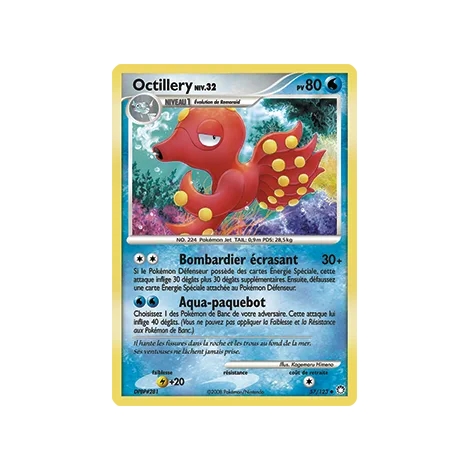 Carte Octillery - Peu commune (Brillante) de Pokémon Diamant & Perle Trésors Mystérieux 57/123