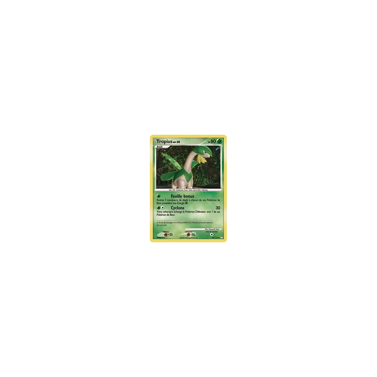 Carte Tropius - Peu commune (Brillante) de Pokémon Diamant & Perle Trésors Mystérieux 64/123