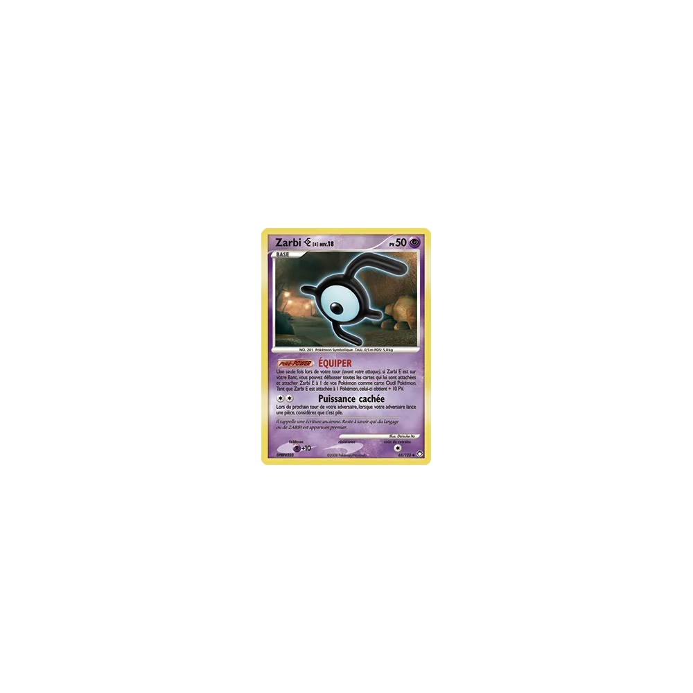 Zarbi E 65/123 : Joyau Peu commune (Brillante) de l'extension Pokémon Diamant & Perle Trésors Mystérieux