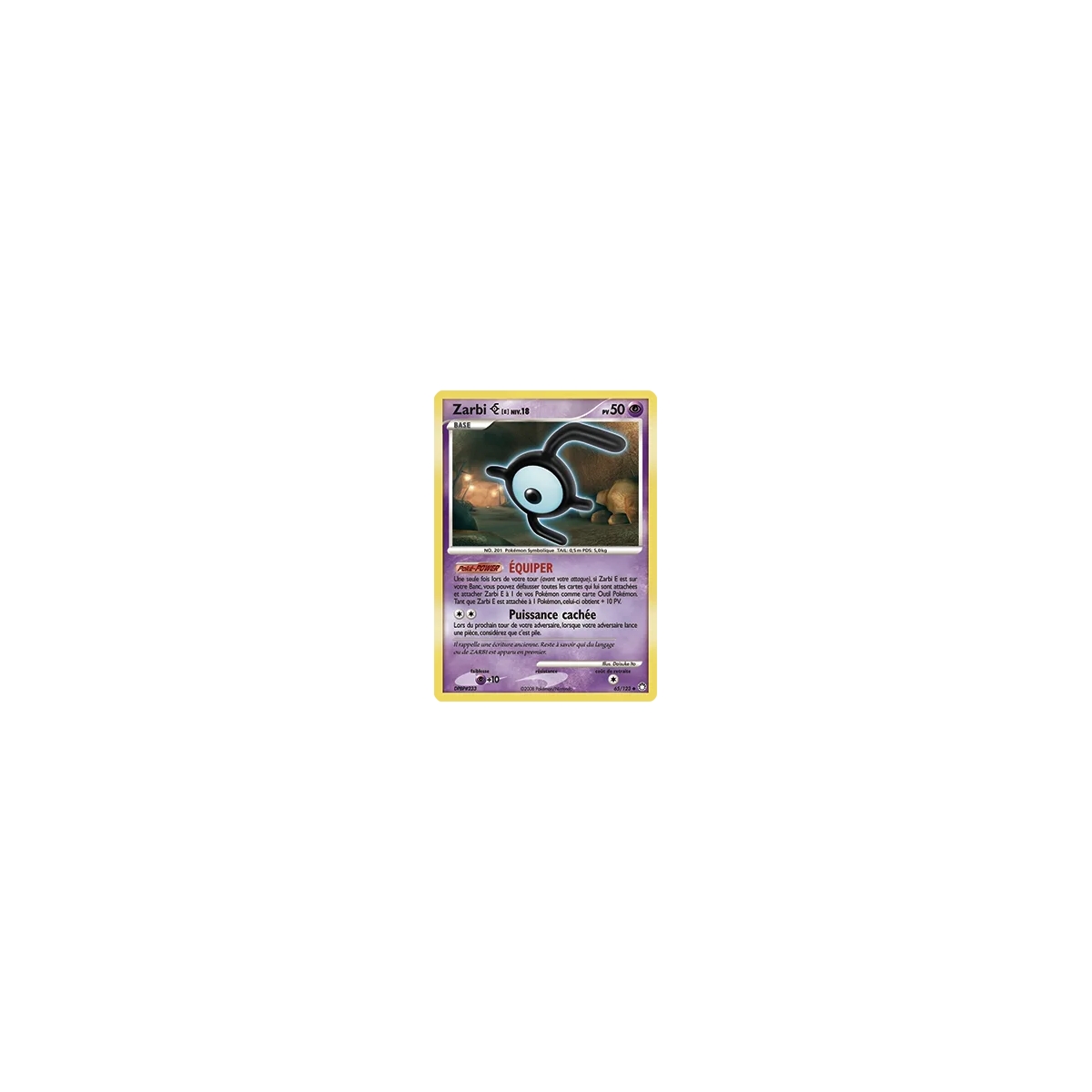 Zarbi E 65/123 : Joyau Peu commune (Brillante) de l'extension Pokémon Diamant & Perle Trésors Mystérieux