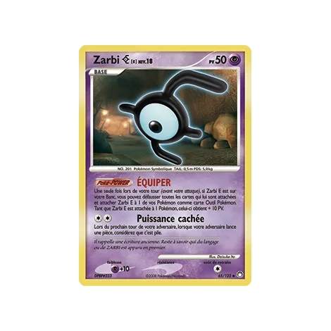 Zarbi E 65/123 : Joyau Peu commune (Brillante) de l'extension Pokémon Diamant & Perle Trésors Mystérieux