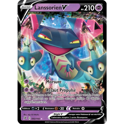 Lanssorien 092/192 : Joyau Holographique rare V de l'extension Pokémon Épée et Bouclier Clash des Rebelles