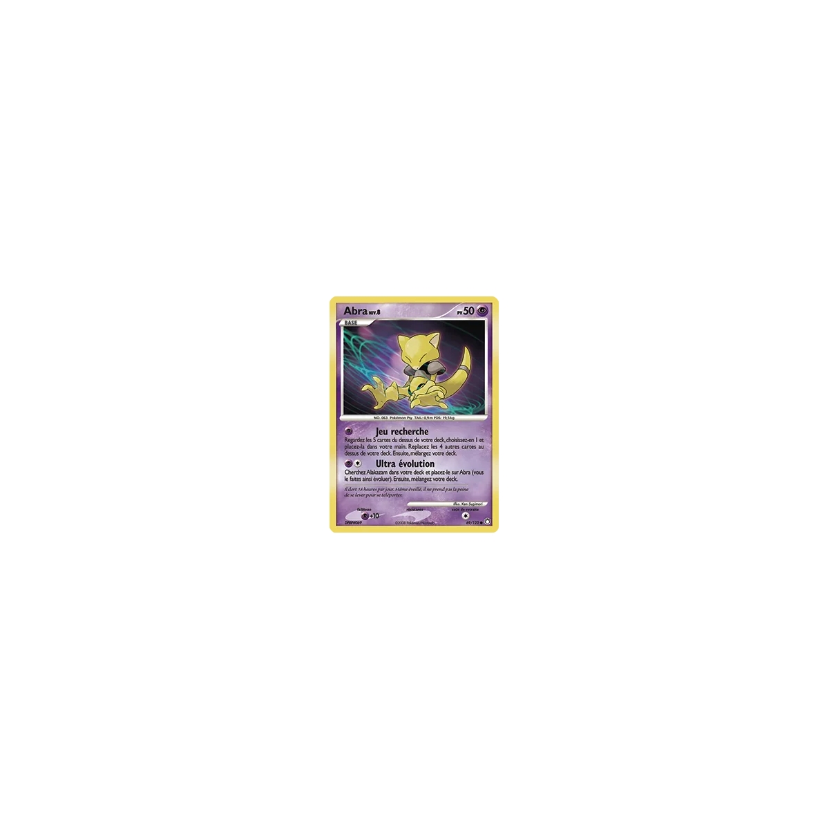 Carte Abra - Commune (Brillante) de Pokémon Diamant & Perle Trésors Mystérieux 69/123