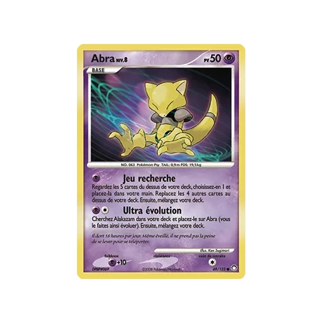 Carte Abra - Commune (Brillante) de Pokémon Diamant & Perle Trésors Mystérieux 69/123