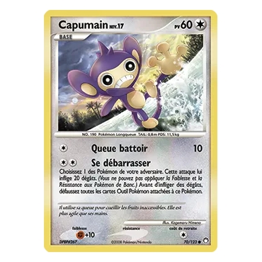 Découvrez Capumain, carte Commune (Brillante) de la série Diamant & Perle Trésors Mystérieux