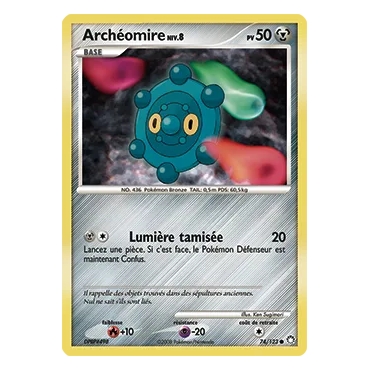 Carte Archéomire - Commune (Brillante) de Pokémon Diamant & Perle Trésors Mystérieux 74/123