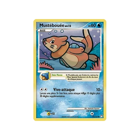 Mustébouée 75/123 : Joyau Commune (Brillante) de l'extension Pokémon Diamant & Perle Trésors Mystérieux