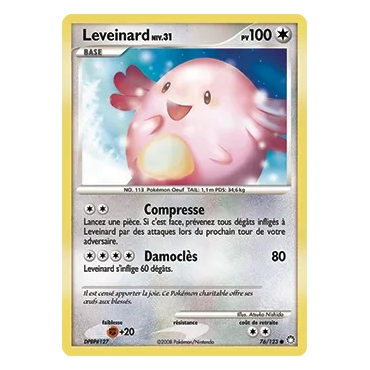 Découvrez Leveinard, carte Commune (Brillante) de la série Diamant & Perle Trésors Mystérieux