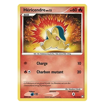 Carte Héricendre - Commune (Brillante) de Pokémon Diamant & Perle Trésors Mystérieux 79/123