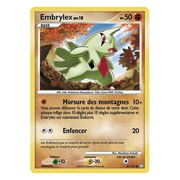 Embrylex 87/123 : Joyau Commune (Brillante) de l'extension Pokémon Diamant & Perle Trésors Mystérieux
