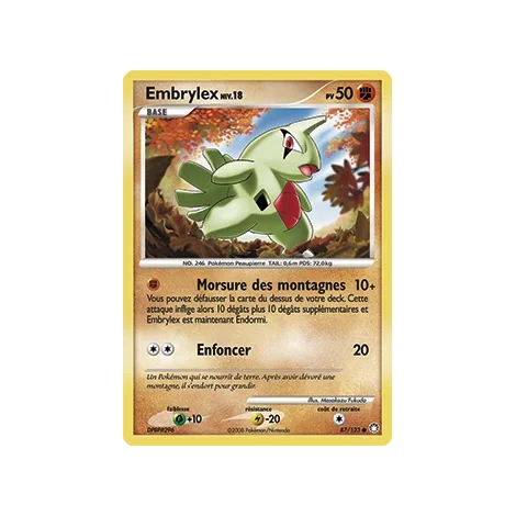 Embrylex 87/123 : Joyau Commune (Brillante) de l'extension Pokémon Diamant & Perle Trésors Mystérieux