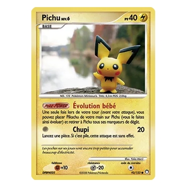 Carte Pichu - Commune (Brillante) de Pokémon Diamant & Perle Trésors Mystérieux 93/123
