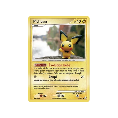 Carte Pichu - Commune (Brillante) de Pokémon Diamant & Perle Trésors Mystérieux 93/123