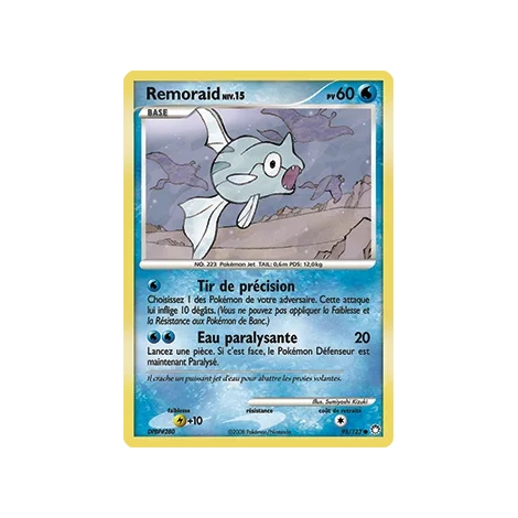 Carte Remoraid - Commune (Brillante) de Pokémon Diamant & Perle Trésors Mystérieux 95/123