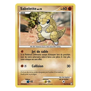 Découvrez Sabelette, carte Commune (Brillante) de la série Diamant & Perle Trésors Mystérieux