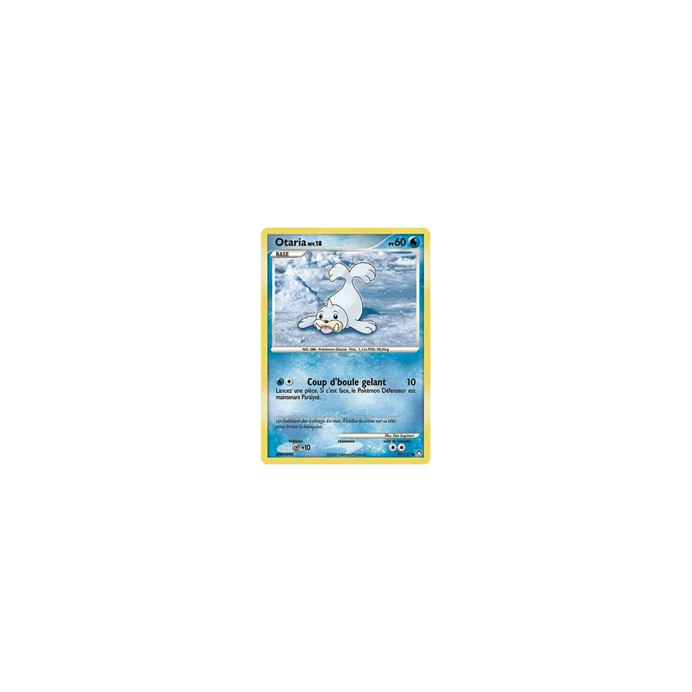 Otaria 97/123 : Joyau Commune (Brillante) de l'extension Pokémon Diamant & Perle Trésors Mystérieux