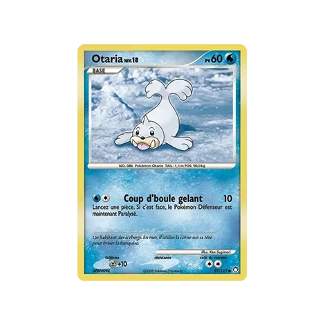 Otaria 97/123 : Joyau Commune (Brillante) de l'extension Pokémon Diamant & Perle Trésors Mystérieux