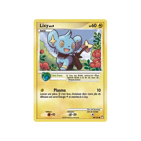 Lixy 98/123 : Joyau Commune (Brillante) de l'extension Pokémon Diamant & Perle Trésors Mystérieux