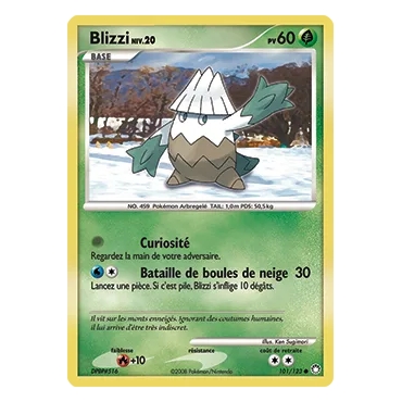 Blizzi 101/123 : Joyau Commune (Brillante) de l'extension Pokémon Diamant & Perle Trésors Mystérieux