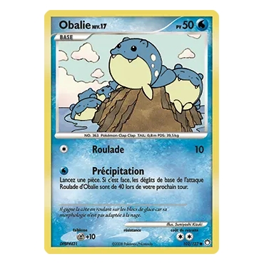 Carte Obalie - Commune (Brillante) de Pokémon Diamant & Perle Trésors Mystérieux 102/123
