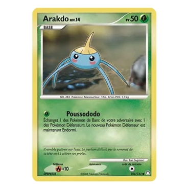 Découvrez Arakdo, carte Commune (Brillante) de la série Diamant & Perle Trésors Mystérieux