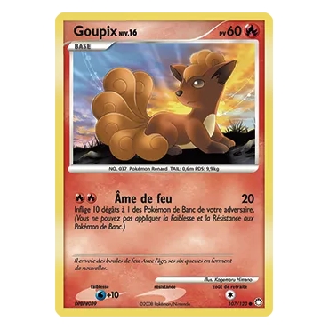 Découvrez Goupix, carte Commune (Brillante) de la série Diamant & Perle Trésors Mystérieux