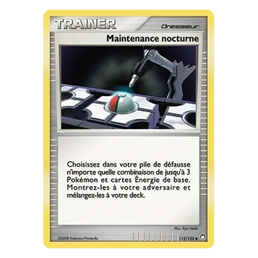 Maintenance nocturne 113/123 : Joyau Peu commune (Brillante) de l'extension Pokémon Diamant & Perle Trésors Mystérieux
