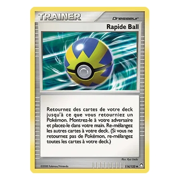 Rapide Ball 114/123 : Joyau Peu commune (Brillante) de l'extension Pokémon Diamant & Perle Trésors Mystérieux
