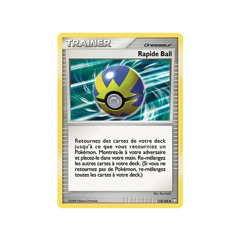 Rapide Ball 114/123 : Joyau Peu commune (Brillante) de l'extension Pokémon Diamant & Perle Trésors Mystérieux