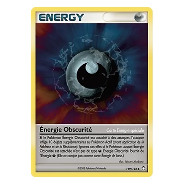 Carte Énergie Obscurité - Peu commune (Brillante) de Pokémon Diamant & Perle Trésors Mystérieux 119/123