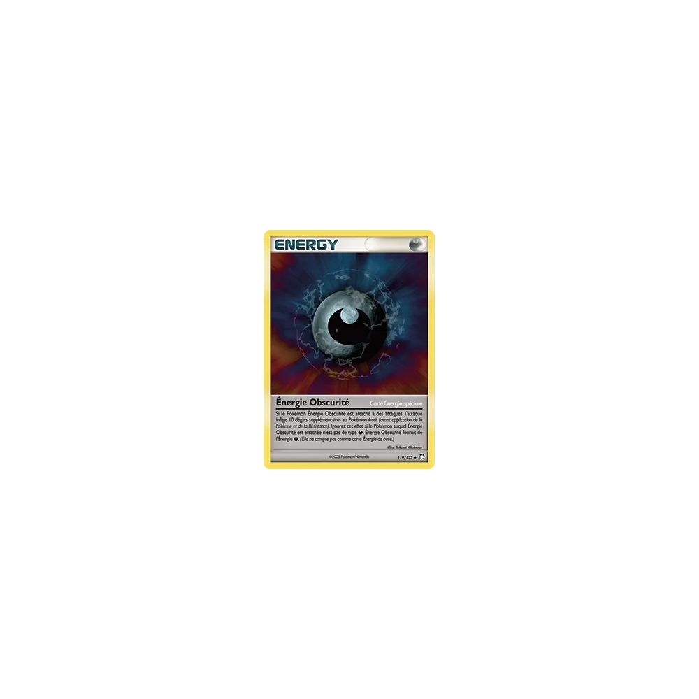 Carte Énergie Obscurité - Peu commune (Brillante) de Pokémon Diamant & Perle Trésors Mystérieux 119/123