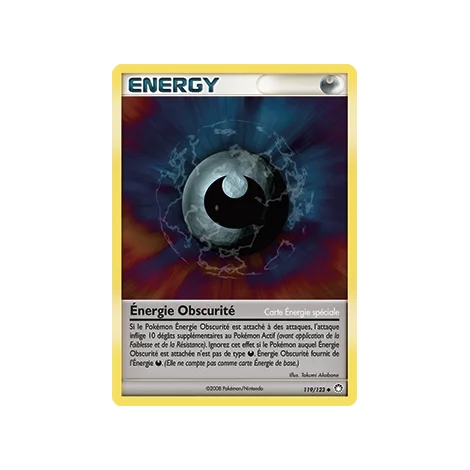 Carte Énergie Obscurité - Peu commune (Brillante) de Pokémon Diamant & Perle Trésors Mystérieux 119/123
