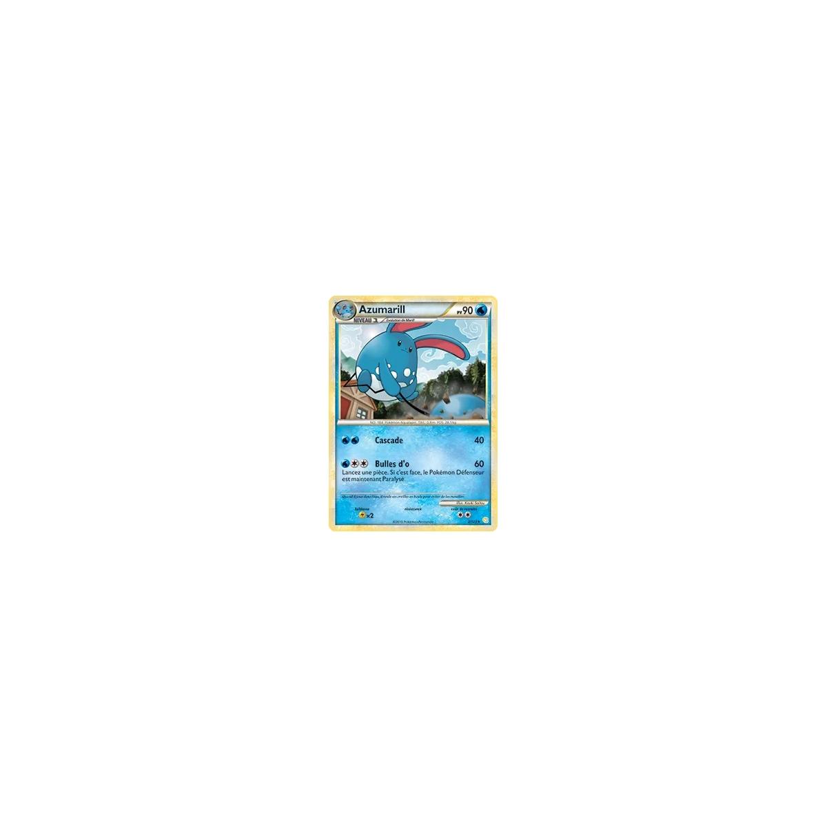 Carte Azumarill - Holographique rare de Pokémon HeartGold SoulSilver 2/123