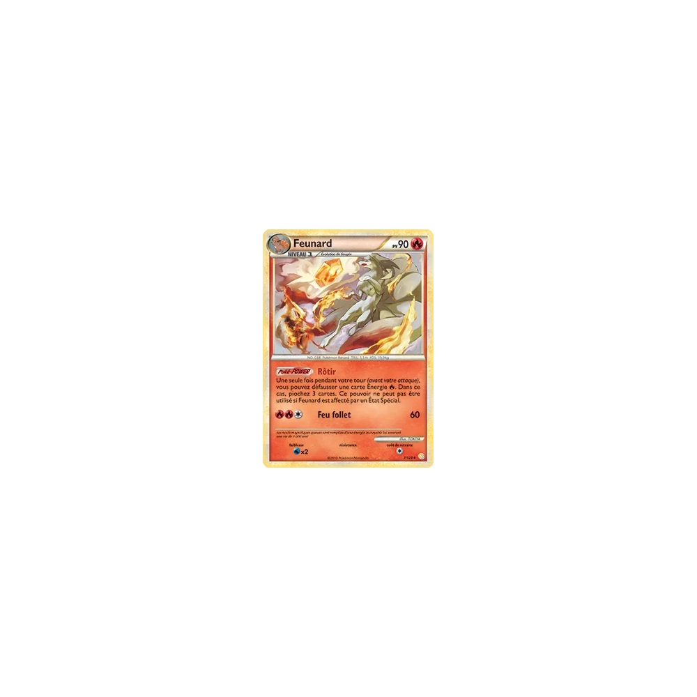 Découvrez Feunard, carte Holographique rare de la série HeartGold SoulSilver