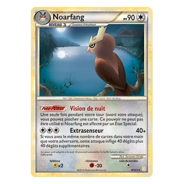 Carte Noarfang - Holographique rare de Pokémon HeartGold SoulSilver 8/123