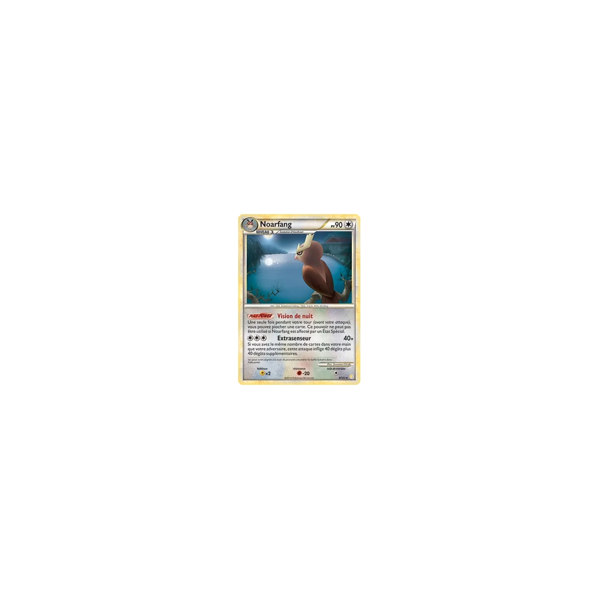 Carte Noarfang - Holographique rare de Pokémon HeartGold SoulSilver 8/123