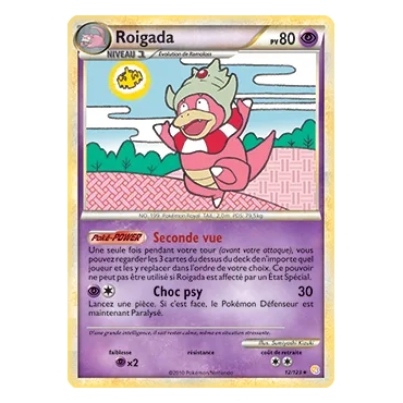 Découvrez Roigada, carte Holographique rare de la série HeartGold SoulSilver