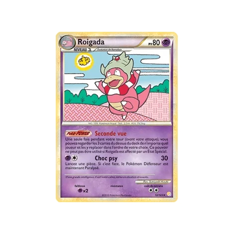 Découvrez Roigada, carte Holographique rare de la série HeartGold SoulSilver