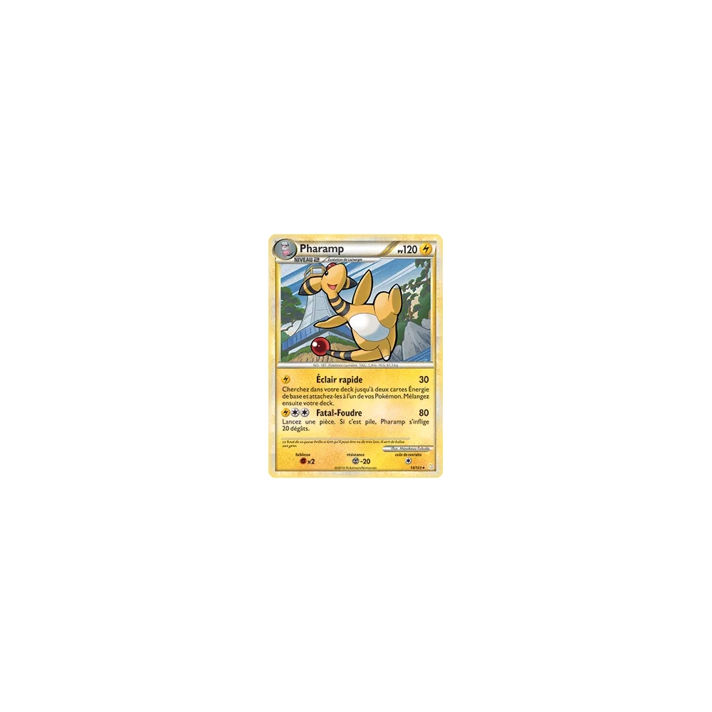 Découvrez Pharamp, carte Rare (Brillante) de la série HeartGold SoulSilver