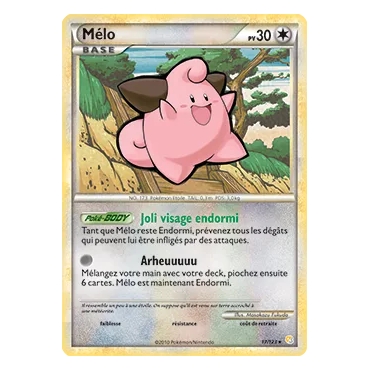 Mélo 17/123 : Joyau Rare (Brillante) de l'extension Pokémon HeartGold SoulSilver