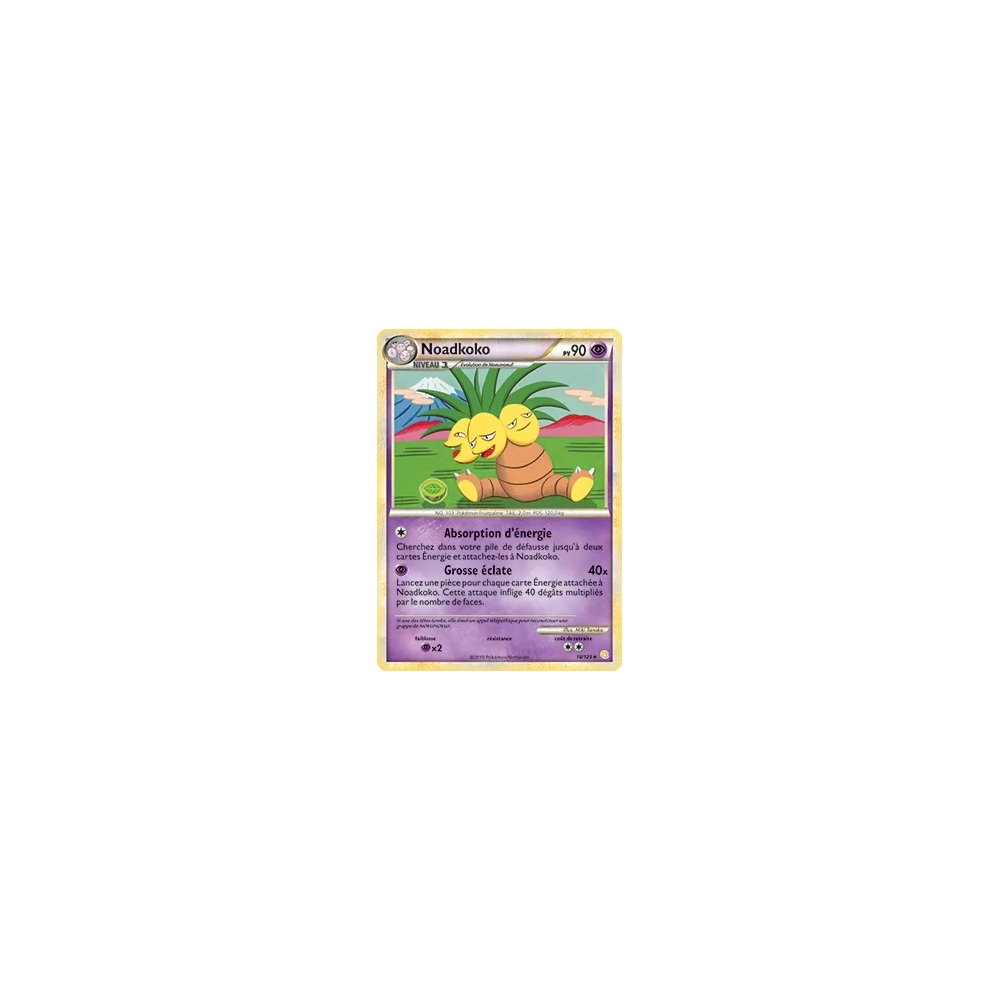 Découvrez Noadkoko, carte Rare (Brillante) de la série HeartGold SoulSilver