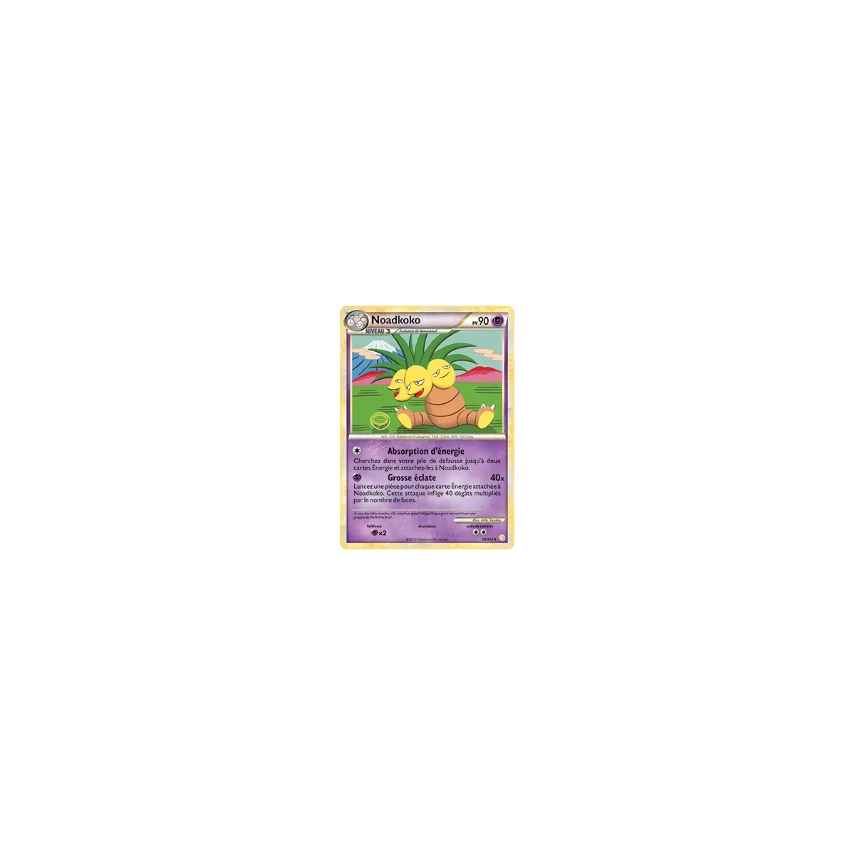 Découvrez Noadkoko, carte Rare (Brillante) de la série HeartGold SoulSilver