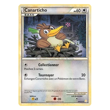 Canarticho 19/123 : Joyau Rare (Brillante) de l'extension Pokémon HeartGold SoulSilver