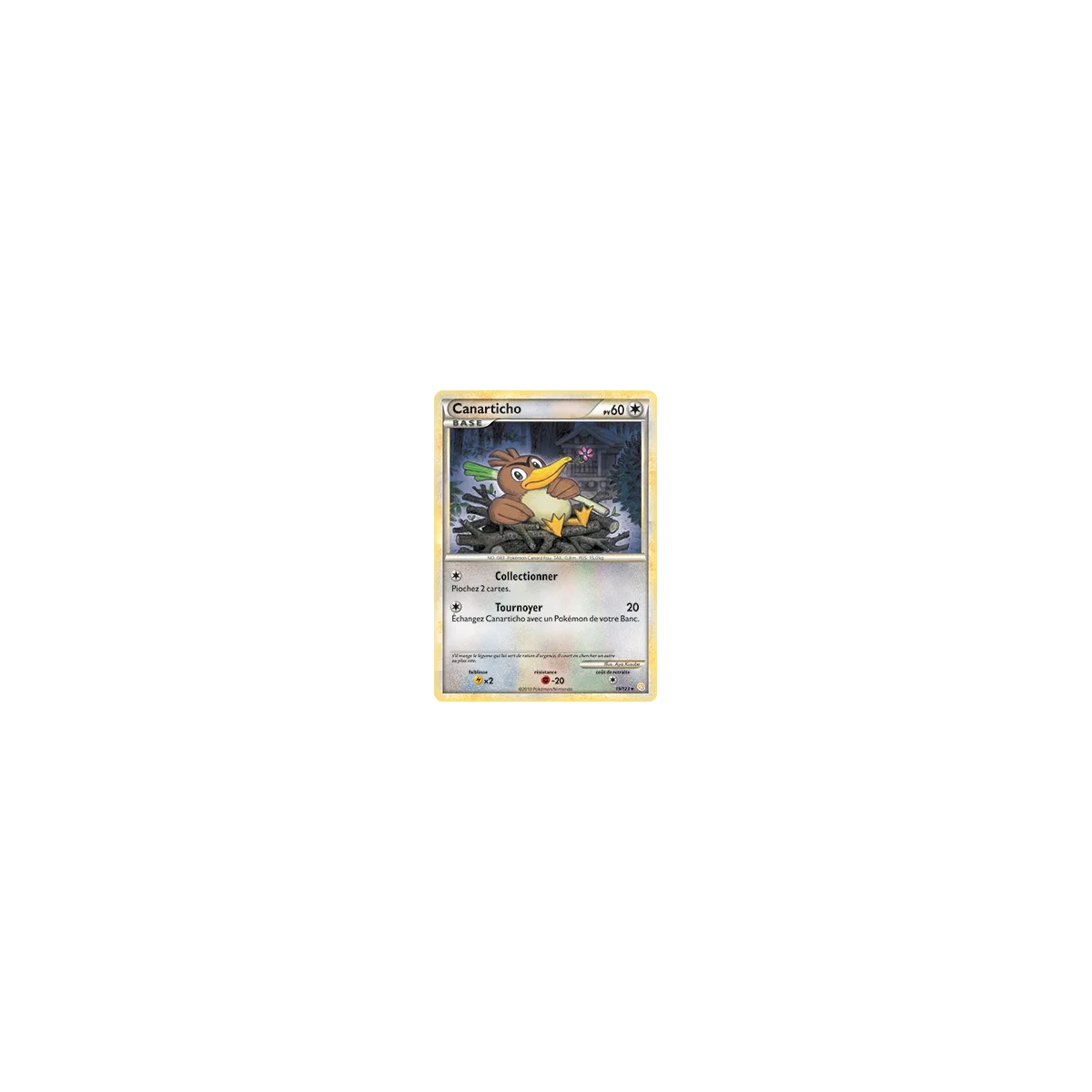 Canarticho 19/123 : Joyau Rare (Brillante) de l'extension Pokémon HeartGold SoulSilver