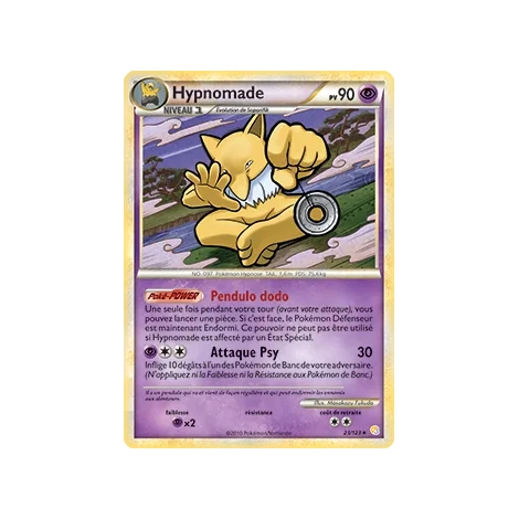 Hypnomade 23/123 : Joyau Rare (Brillante) de l'extension Pokémon HeartGold SoulSilver