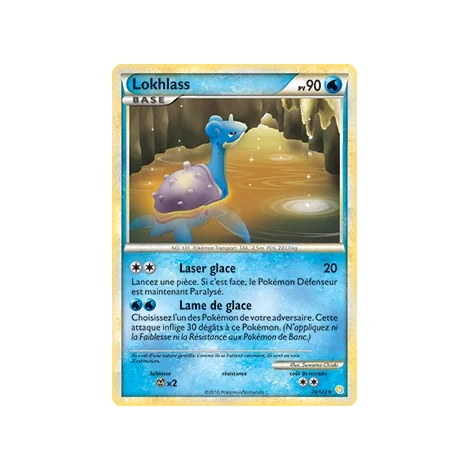 Découvrez Lokhlass, carte Rare (Brillante) de la série HeartGold SoulSilver