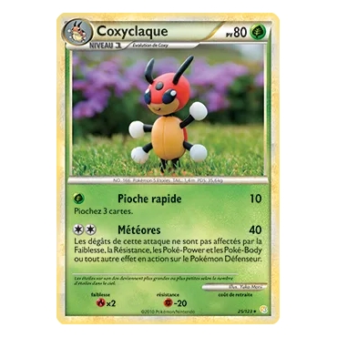 Découvrez Coxyclaque, carte Rare (Brillante) de la série HeartGold SoulSilver