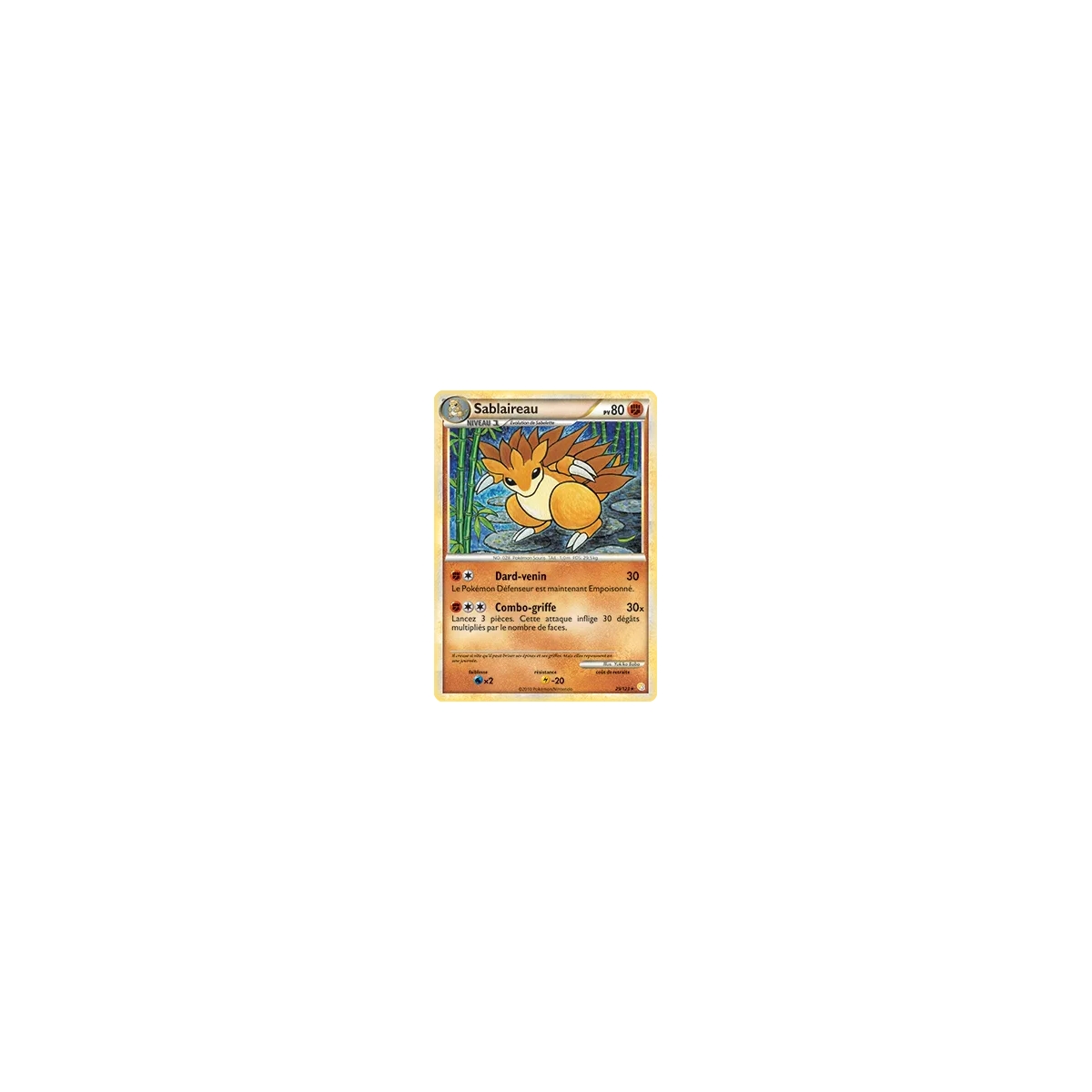 Découvrez Sablaireau, carte Rare (Brillante) de la série HeartGold SoulSilver