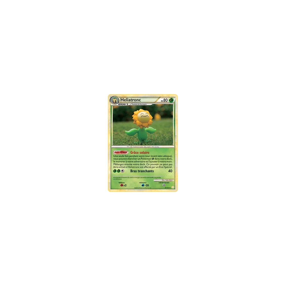 Découvrez Heliatronc, carte Rare (Brillante) de la série HeartGold SoulSilver