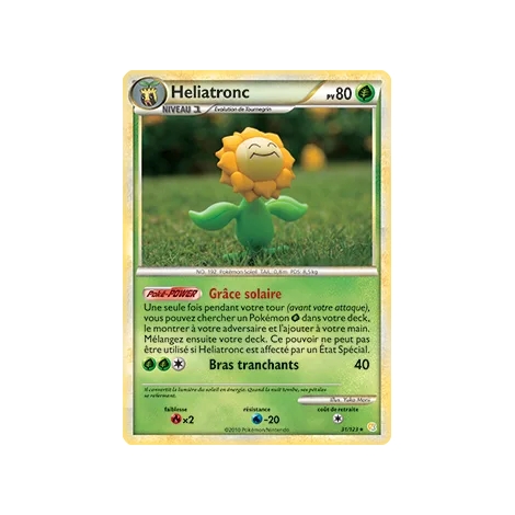 Découvrez Heliatronc, carte Rare (Brillante) de la série HeartGold SoulSilver